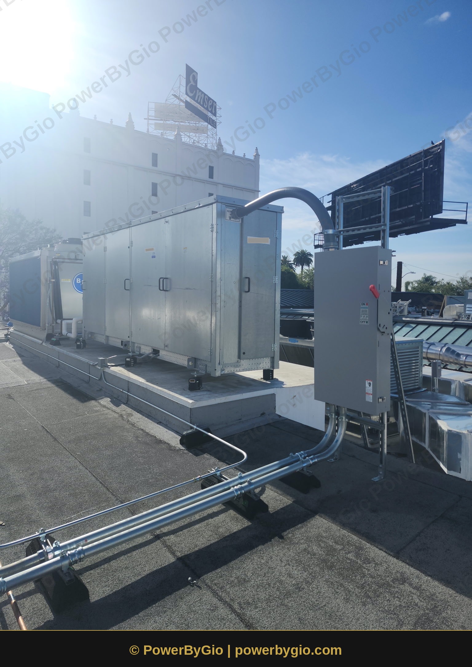 Rooftop electrical work by PowerByGio