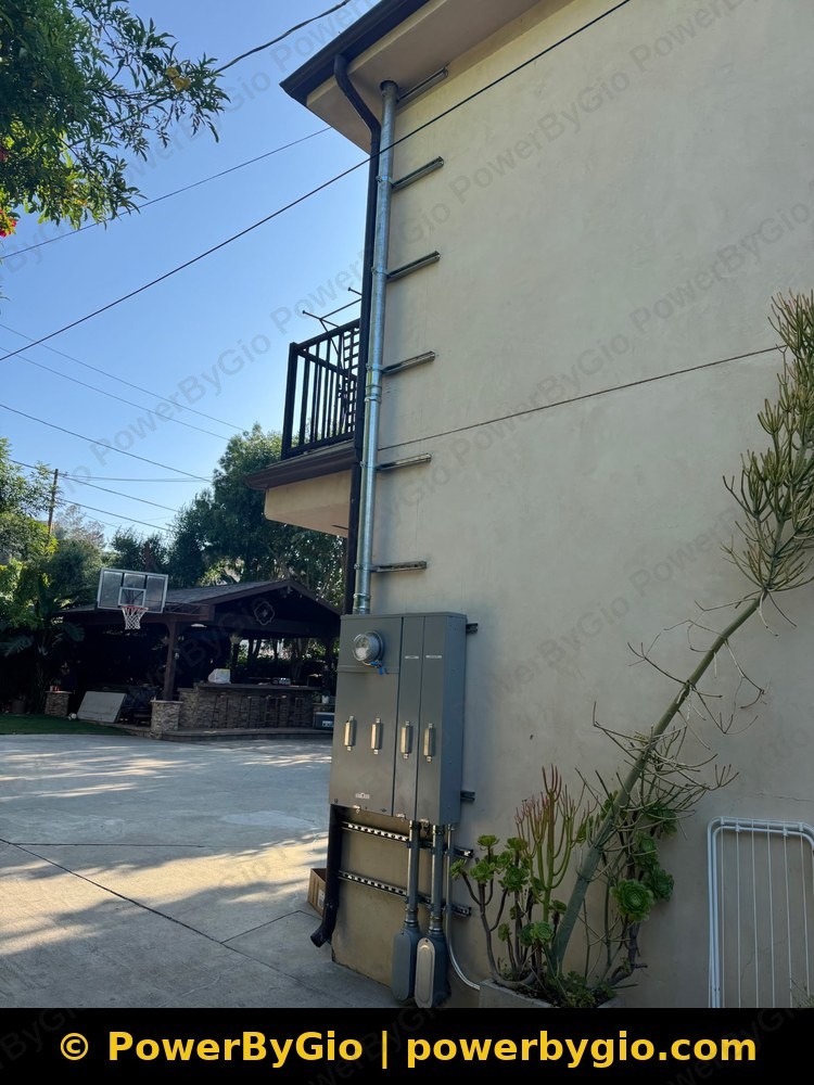 Exterior Conduit Run — Residential